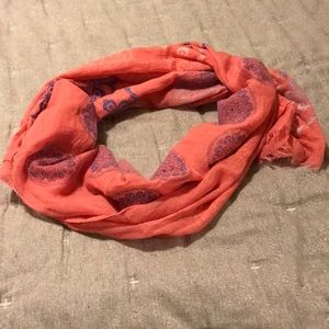Coral printed scarf